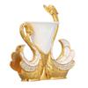 7pcs Zinc Alloy Swan Base Holder White Decorative Swan Flatware  Ice Cream Cake