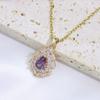 Luxuriöse Tropfenform Anhänger Halsketten für Frauen Mode Zirkonia Halskette Hochzeitsparty Schmuck Accessoires