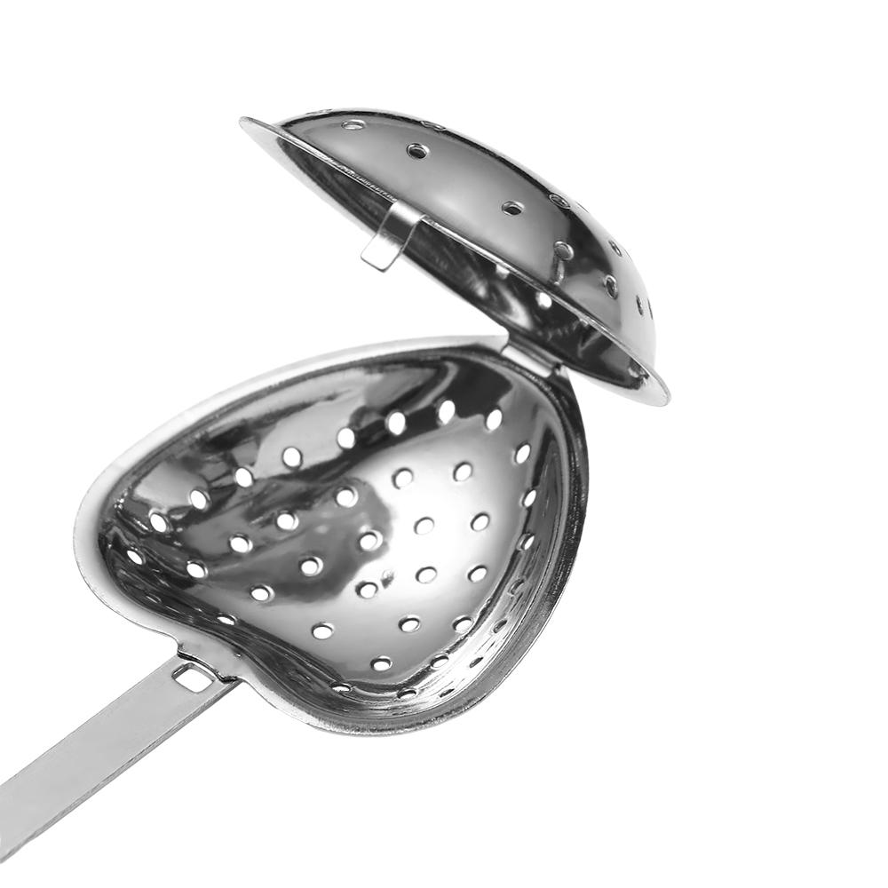 Reusable Cups Herb Loose Leaf Tea Heart-shaped Spice Strainer Spoon Diffuser Filter Tea Infuser