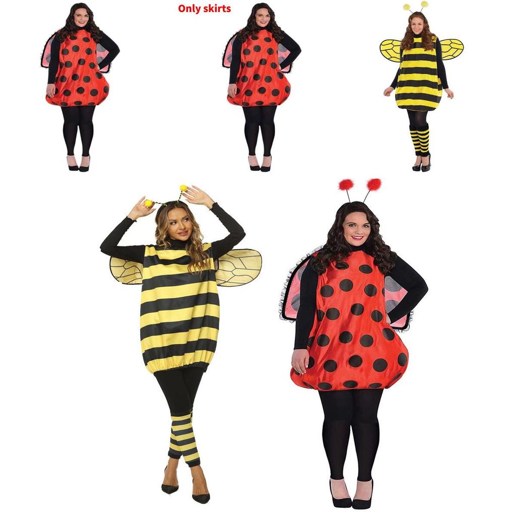 Bee And Ladybug Costume Set With Wings For Childrens Halloween Cosplay Party Fun