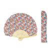 Onishi Ken Seihan LIBERTY Leque e Estojo para Leque Conjunto Presente Floral, Padrão, Vermelho, 'Onda' SGF30-LIA01