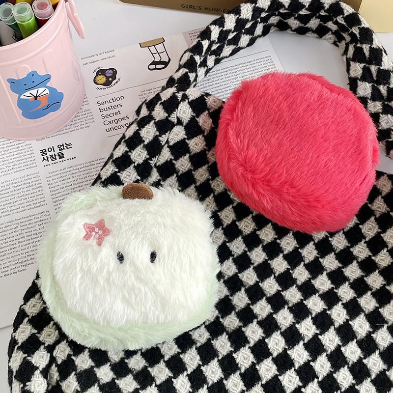 Adorable Plush Apple Coin Purse With Soft Short Plush Material For Women Gifts