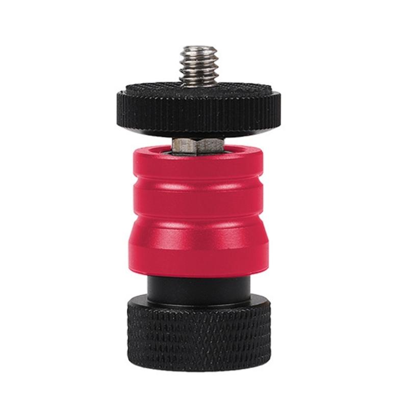 Quick Disassembly Small Gimbal 1/4" Screw Tripod Mount Small Ballhead Detachable for Camera Monitors Strong Load Bearing