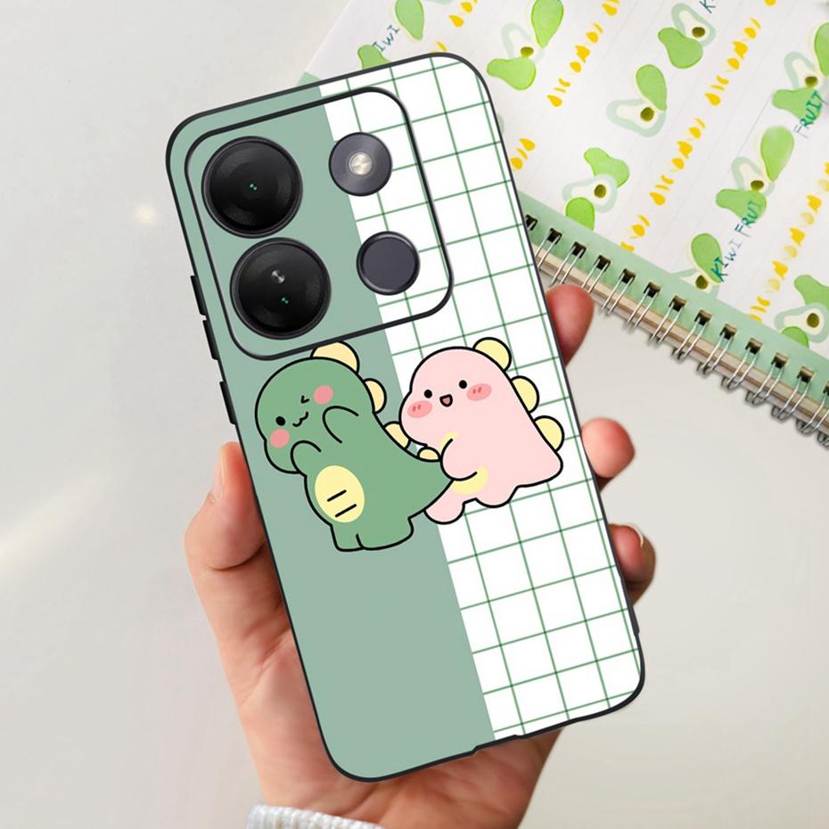 Case For Infinix Smart 7 HD Cute Flower Cat Pattern Soft Silicon TPU Phone Bumper For Infinix Smart 7HD X6516 Back Cover