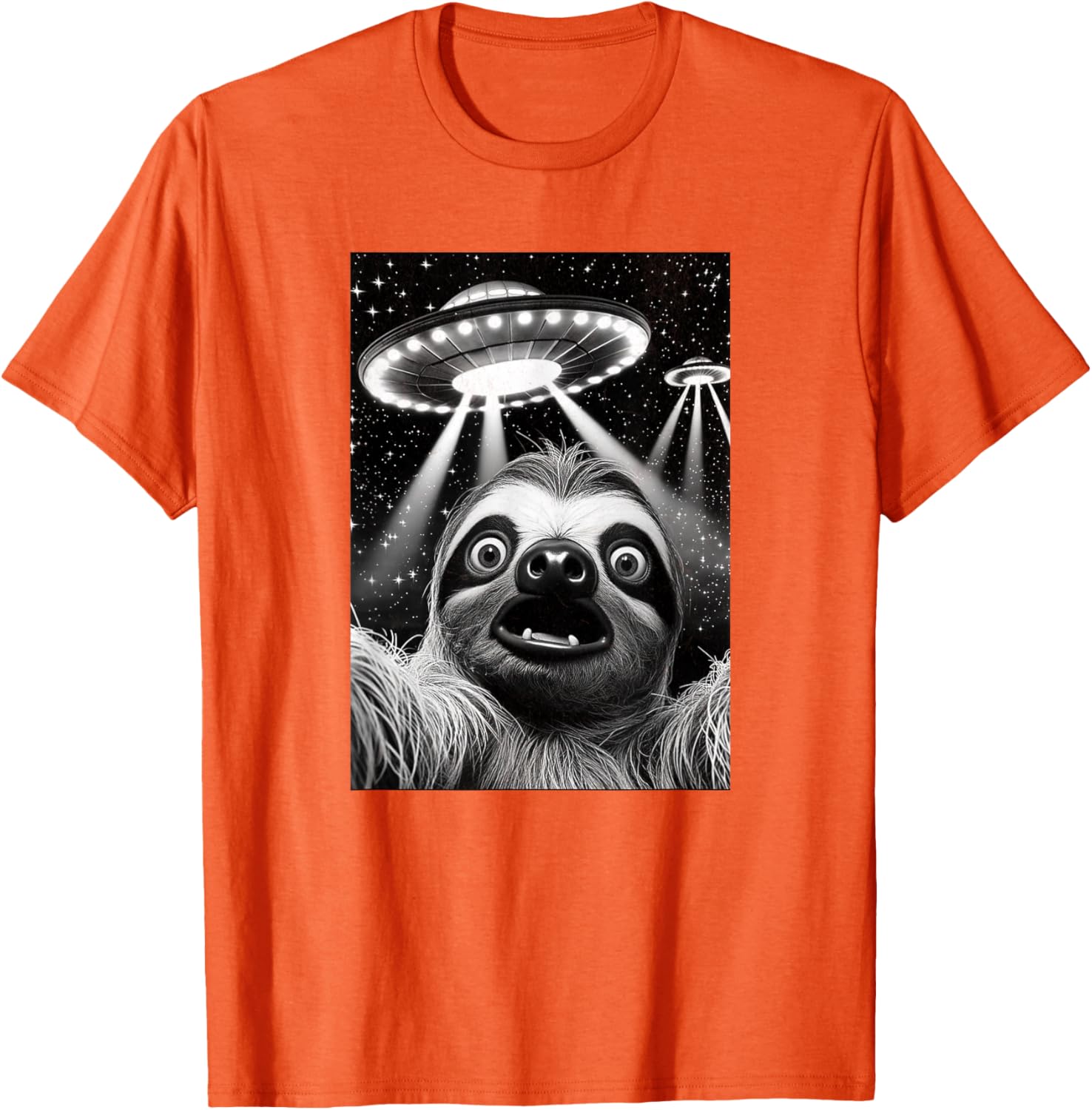 Футболка с принтом «Ленивец похищен НЛО Селфи» Забавная Ретро Футболка с принтом Вторжение инопланетян 4XL