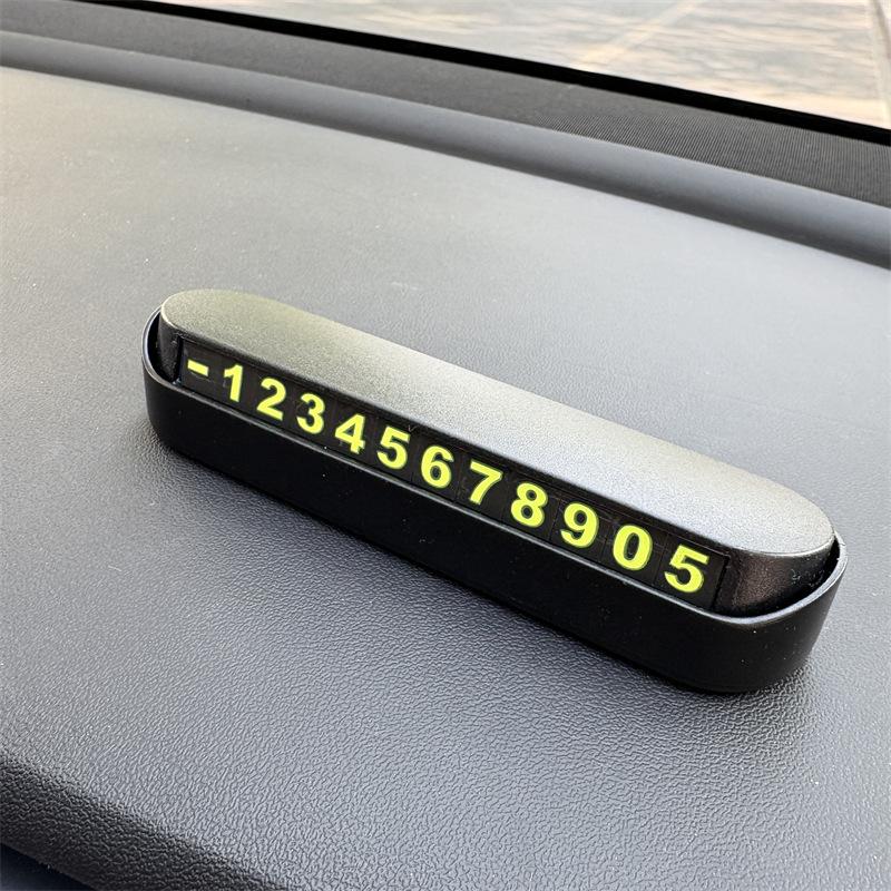 Car Temporary Parking Card Phone Number Card Plate Telephone Number Stop Luminous Parking Aid Garage Car Interior