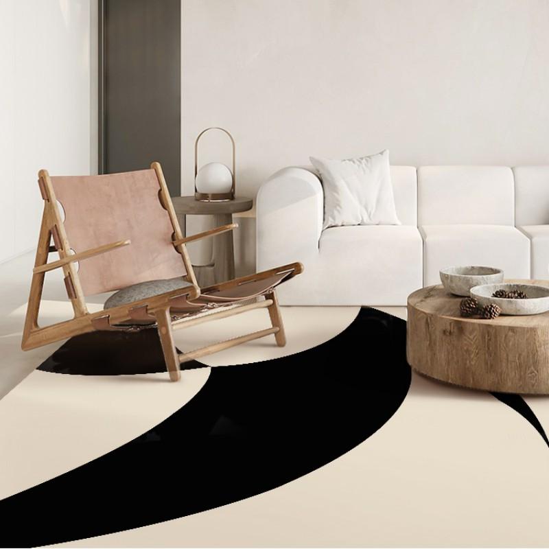 Französische Retro Wohnzimmer Dekoration Plüschteppich Große Fläche Rutschfeste Matte Leichte Luxus Teppiche für Schlafzimmer Verdicken Creme Wohnzimmer Teppich