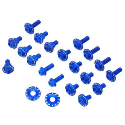 ZETA RACING Außen-Aluminium-Schraubensatz 21 Stück YZ125/250 '22-23,YZ125X/250X '23 Blau ZE88-5656 Dirtfreak DIRTFREAK