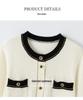 2024 Women's Luxury Round Neck Color Block Cashmere Cardigan Sweater