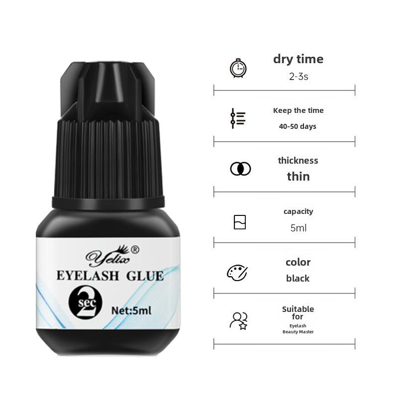 Quick-Drying, Long-Lasting, Gentle, Non-Irritating Soft-State Eyelash Extension Glue for Self-Grafting.
