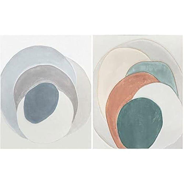 Tableau - DKD HOME DECOR - Image Standard - Bleu, Vert, Beige - 80x100 Cm - Contemporain