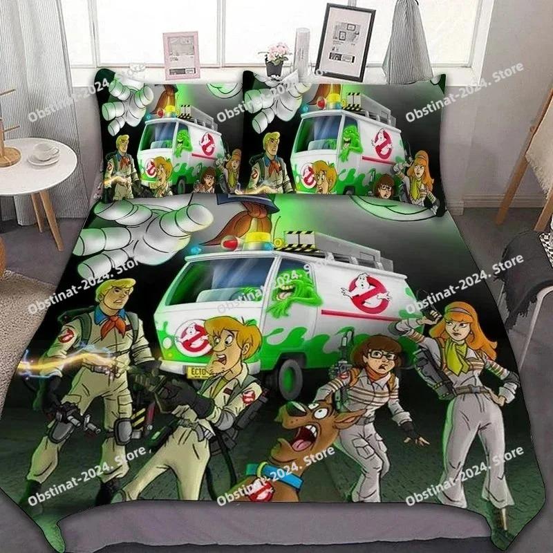 Ghostbusters Bedding Set Printed Bed Set With Pillowcase Bed Duvet Cover Soft Single Double Queen Super King Size Bedroom