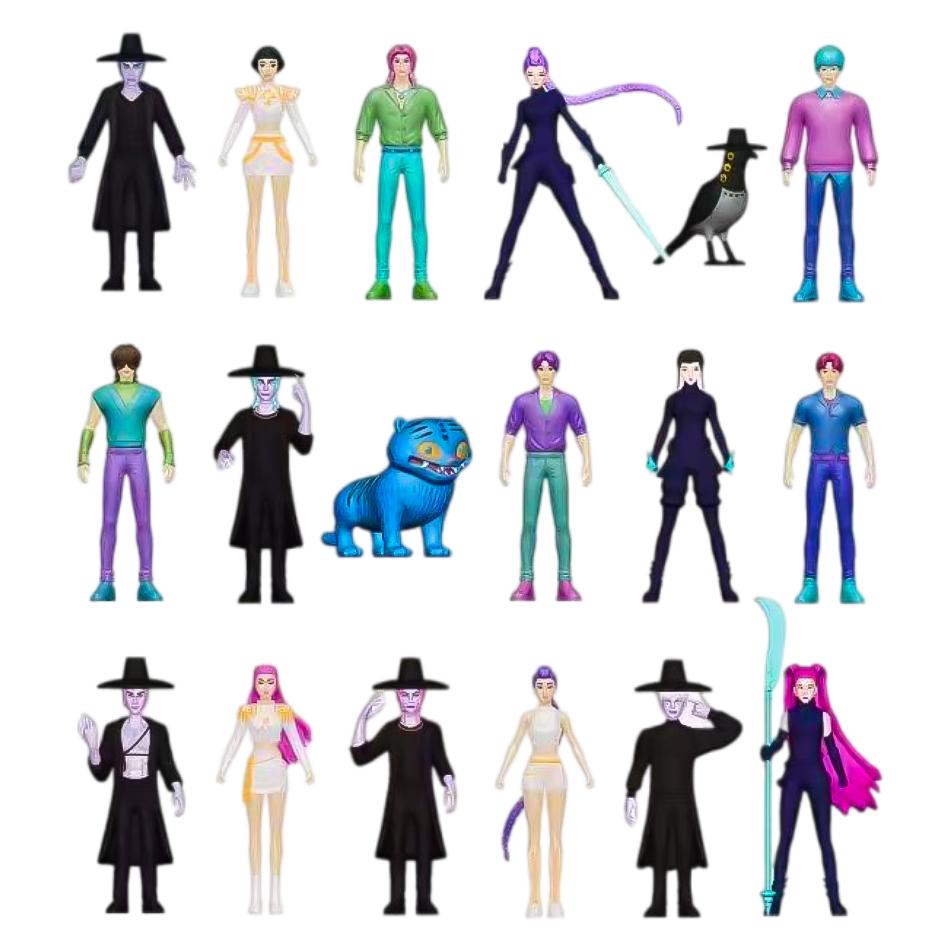 1-24 Stück Anime Kpop Dämonenjagd Blindbox Serie Figur Tiger Figur Spielzeug Schreibtischdekoration Statuen Halloween Weihnachten Kindergeschenke