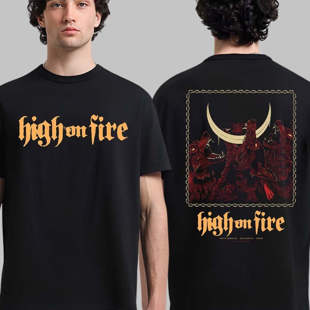 

High On Fire Neue Zukunft Berlin 2025 Venue Poster On 28 October 2025 T-Shirt L