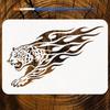 Pochoirs de Dessin et Peinture Creux en PET, pour Scrapbooking DIY, Album Photo, Léopard, 297x210mm