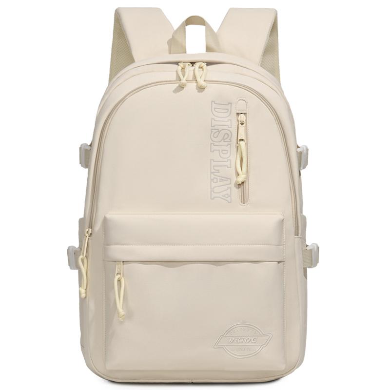 Nylon Backpack Commuter Student Schoolbag Outdoor Solid Color Backpack