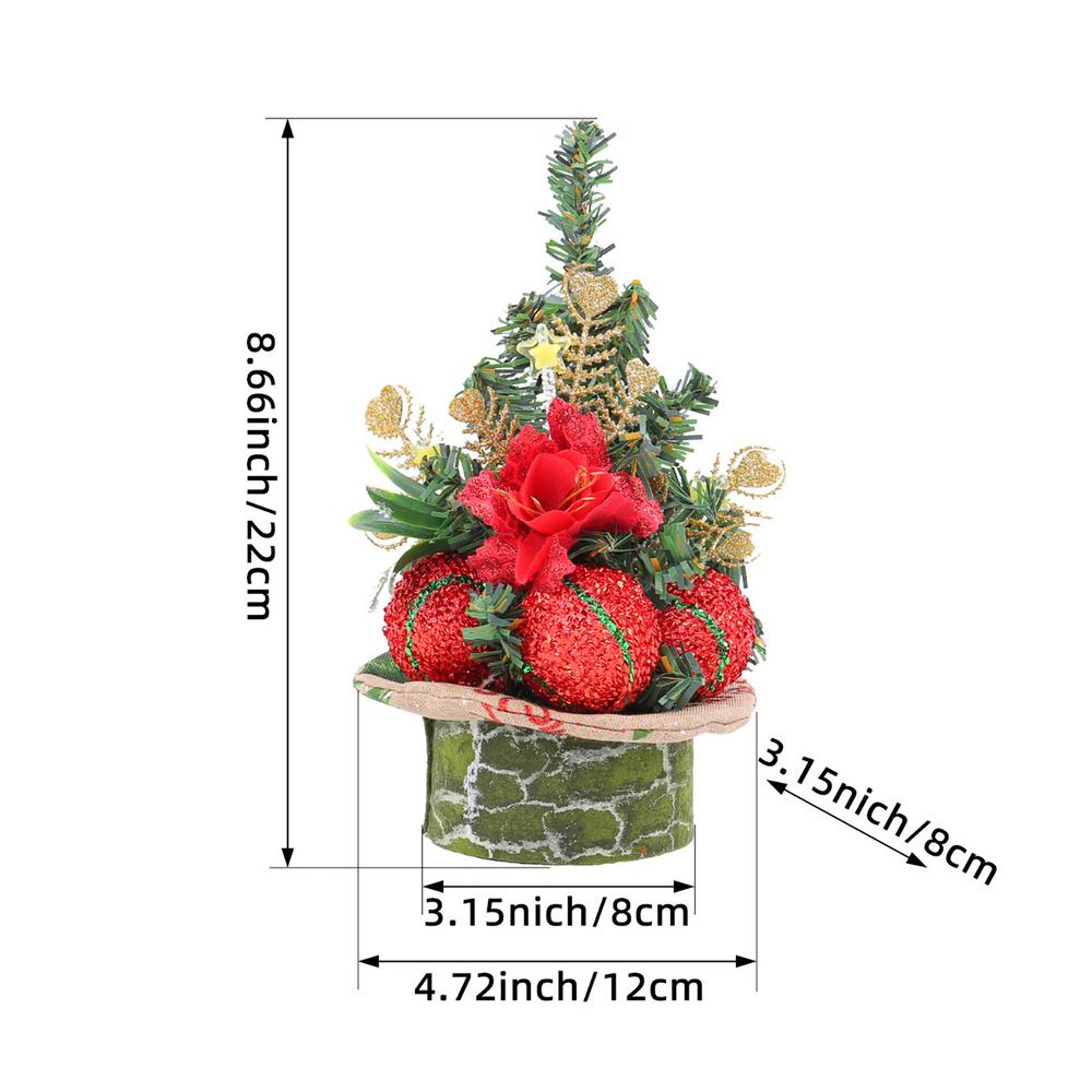 

Миниатюрная искусственная новогодняя елка настольные елочные украшения настольные торговые центры сосна домашний настольный рождественские украшения 8.7Inch красный