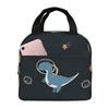 Cartoon Cute Dinosaurs In Space Insulated Lunch Bag for Kids School Cooler Thermal Food Box Tote Portable Lunch Boxes Container