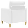 2 Piece Storage Sofa Set White Polyester