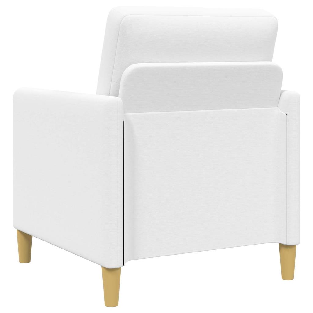 2 Piece Storage Sofa Set White Polyester