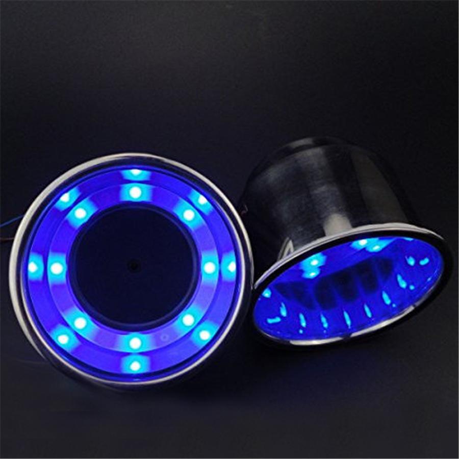4Pcs Car Boat Marine Blue LED Light Showing SS Cup Bottle Holder Mount US Stock