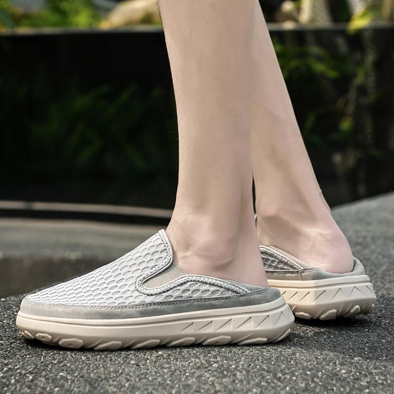 Модная сетчатая мужская повседневная обувь Дышащие сетчатые лоферы Мягкая подошва Средний — фото 3