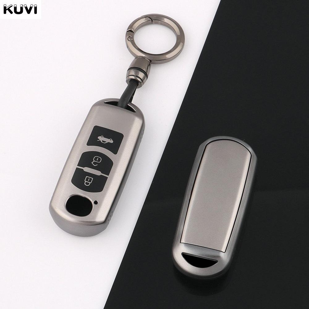 2 3 4 Buttons Gun Grey New Car Key Case Cover For Mazda 2 3 5 6 Cx-3 Cx-5 Cx-7 Cx-9 Speed Miata Mx5 Shell Jacket Protector Fob