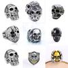 Personalized Men'S Skull Men'S Ring Creative Domineering Punk Fashion Ring Big Promotion 1-2 Yuan