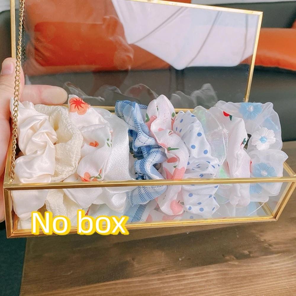 10Pcs Plaid Pattern Hair Scrunchies Cute Hair Bands Large Intestine Hair Tie For Women