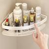 Punch-Free Wall-Mounted Bathroom Shelf: Triangle/Rectangle Storage Rack