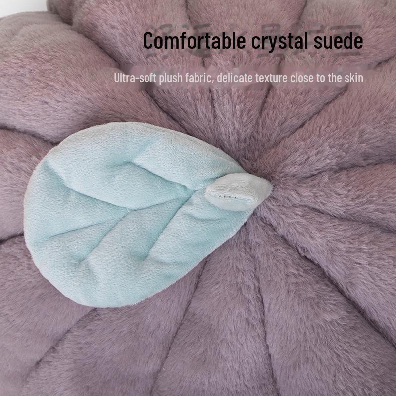 Ganzjahres-Katzenbett, waschbar: Gemütliches, abnehmbares, warmes, kürbisförmiges Haus für Haustiere