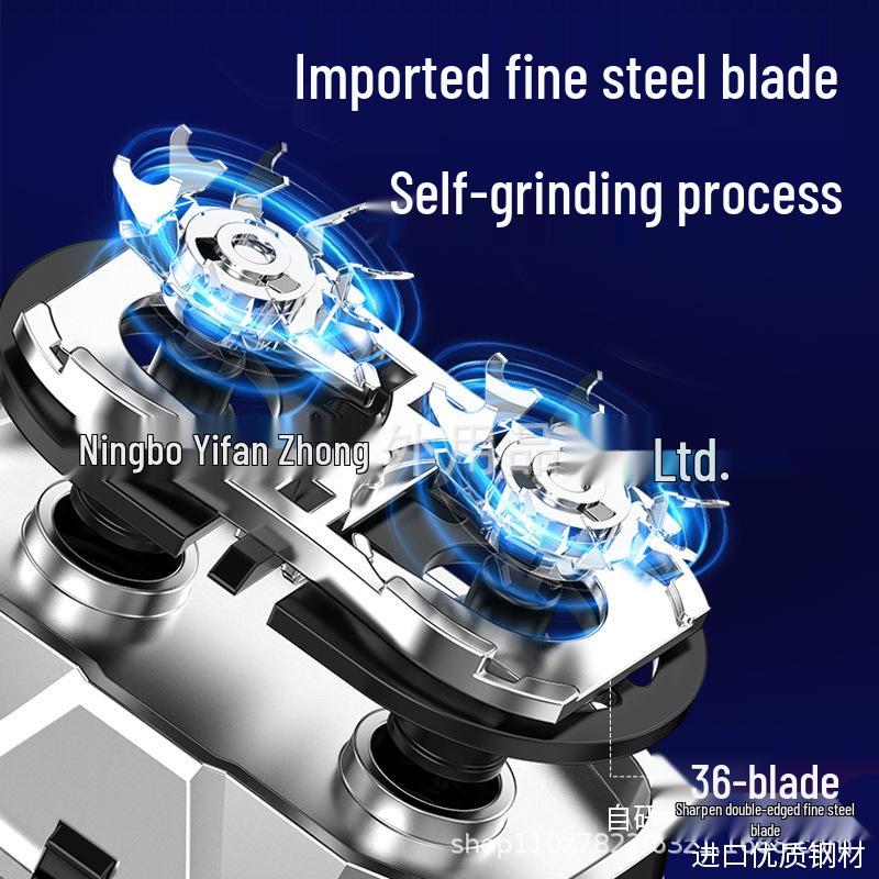 Compact German Electric Steel Shaver for Men - Portable Beard Trimmer for Car Use