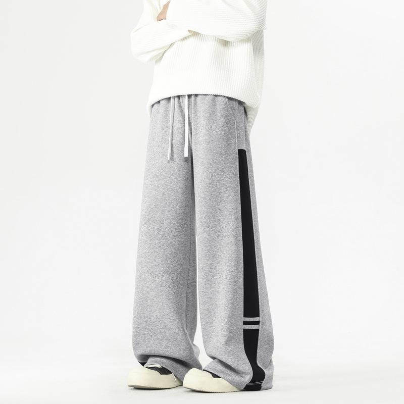 Spring and Autumn New Pants Men's Casual Sweatpants Loose Drape Straight Wide-leg Sweatpants Men's Clothing