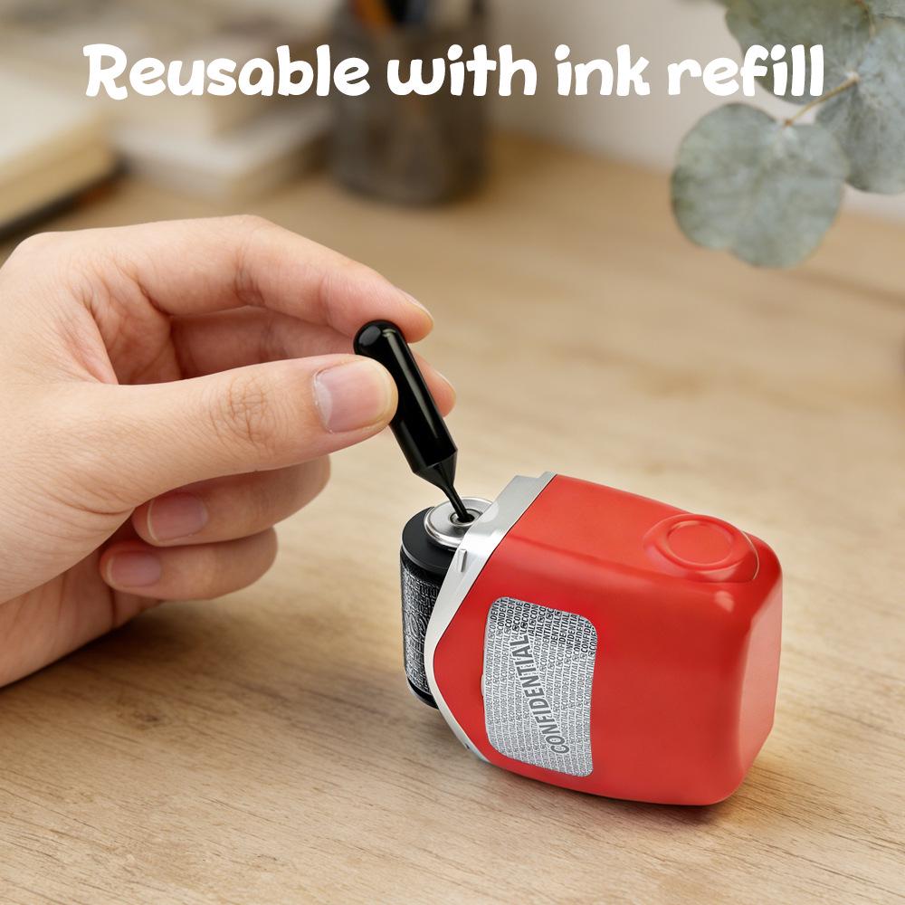 Compact Roller Stamp: Light-Sensitive, Anti-Counterfeit, Identity Protection Tool for Secure Cross-Border Use