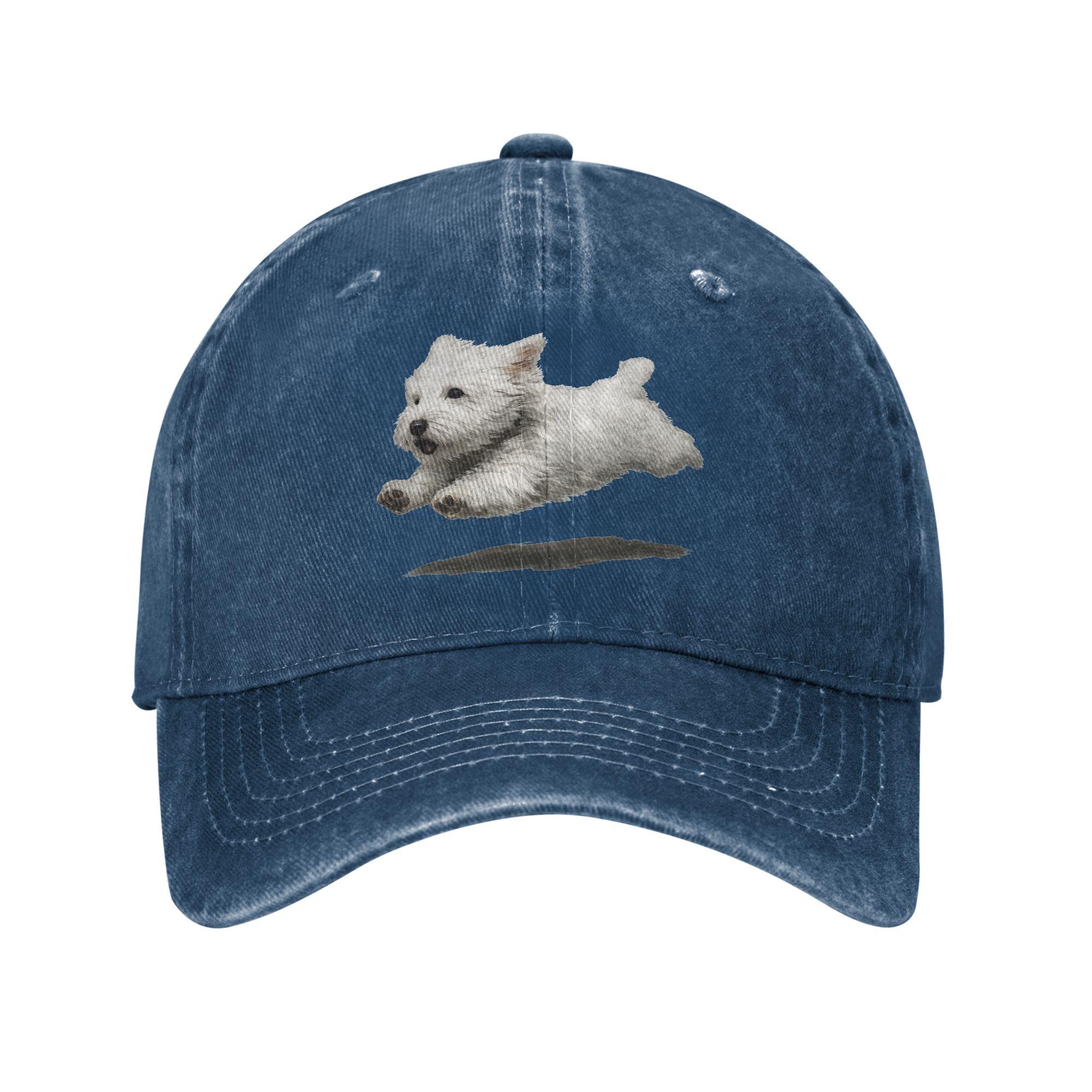 

Funny Retro Cute Running Dog Baseball Cap Sun Hiking Fishing Washed Trucker Hat Women Men y2k Cute Custom Logo Baseball Caps One Size