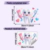 Cartoon Tooth Design Wall Sticker Pvc Waterproof Easy To Tear And Install For Bathroom Bedroom Washbasin Home Decoration