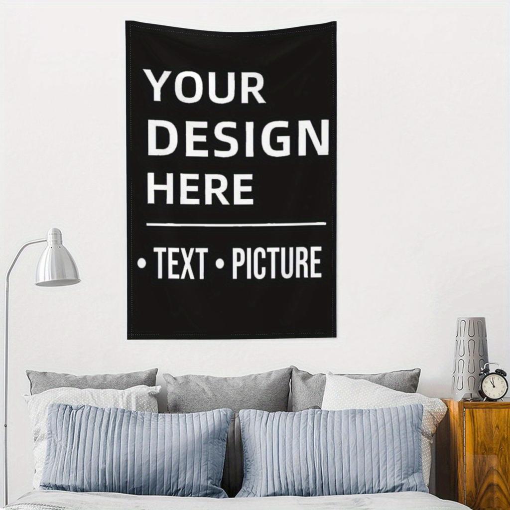 Personalized Tapestry Wall Art - Custom Photo Design, Perfect for Weddings, Family Celebrations & Birthdays, Horizontal Orientat