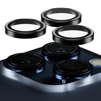 PanzerGlass Hoops Kamera iPhone 15 Pro 6,1" / 15 Pro Max 6,7" schwarz/black 1139 Kameraobjektivschutz Ringe Optikringe