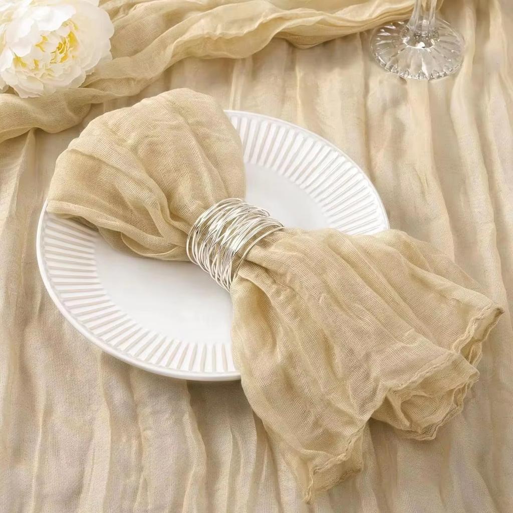 12 Stück Mull-Servietten 20x20 Zoll Weicher Käsetuch Falten Dinner-Servietten für Hochzeiten Party Empfang Jahrestag