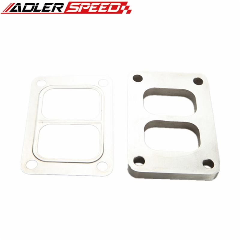 304 Stainless Steel T6 Divided Turbo Inlet Weld Flange 1/2" Thick & Gasket