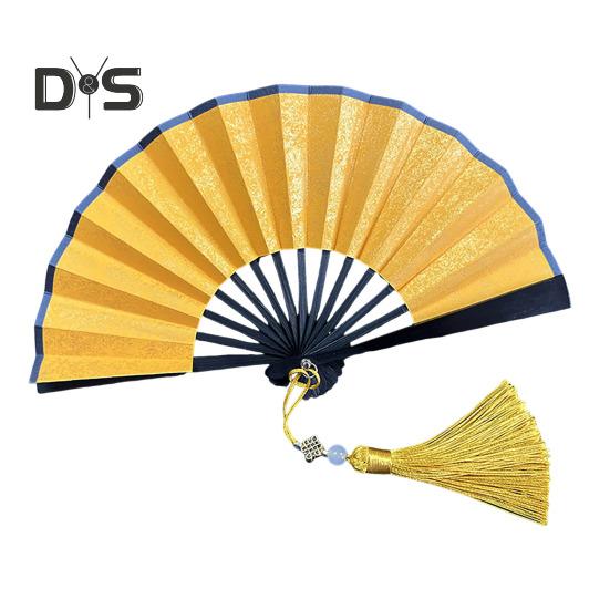 Mini składany wachlarz z frędzlami Lekki papierowy wachlarz ręczny w stylu chińskim Przenośny letni wachlarz chłodzący Dekoracja Akcesoria do kostiumu na imprezę