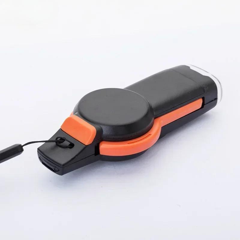 7 in 1 Survival Whistle High Decibel Rescue Whistle with LED Light Thermometer Compass Survival Reflective Signal Mirror