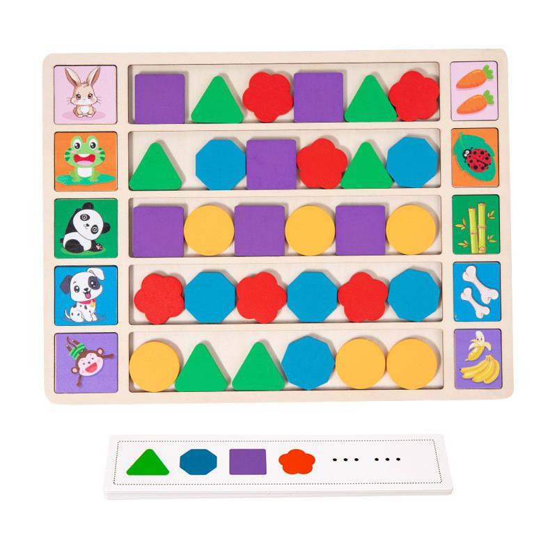 Wooden Montessori Shape Sorting Puzzle For Toddler Cognitive Development Educational Toy