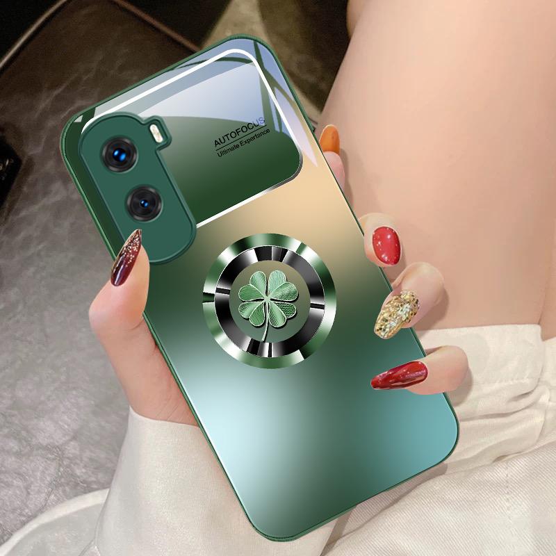 Gradient Flowers For Honor 200 90 8X 9X Pro Lite P50 P40 Nova 10 11i P60 Magic4 6 Mate 20 50 Tempered Glass Phone Case
