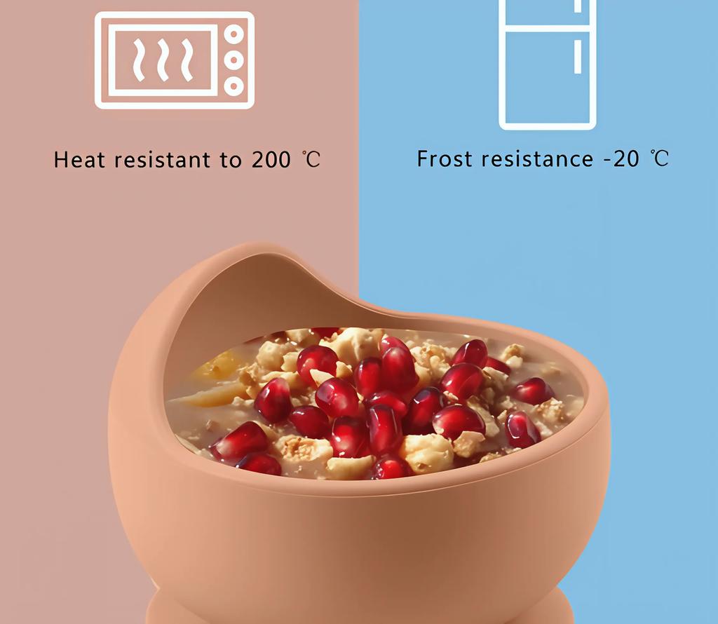Non-Toxic Children Silicone Suction Cup Bowl Feeding Tableware Infant Non-Slip Training Learning To Eat Bowl Baby Complementary Bowl