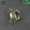 60G Brass Crab Small Statue Ornament Copper Handmade Antique Animal Miniature Figurine Office Desk Decoration Home Decor Craft