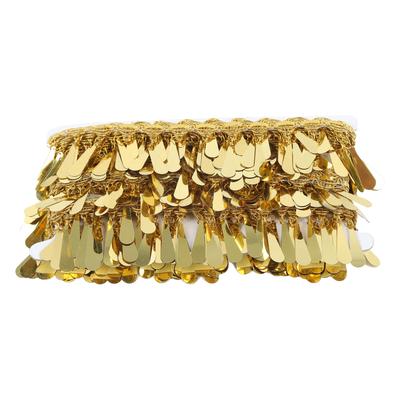 Taillenkette Gold Metall Applikation Glitzer Elastisch Pailletten Wassertropfen Form Accessoire