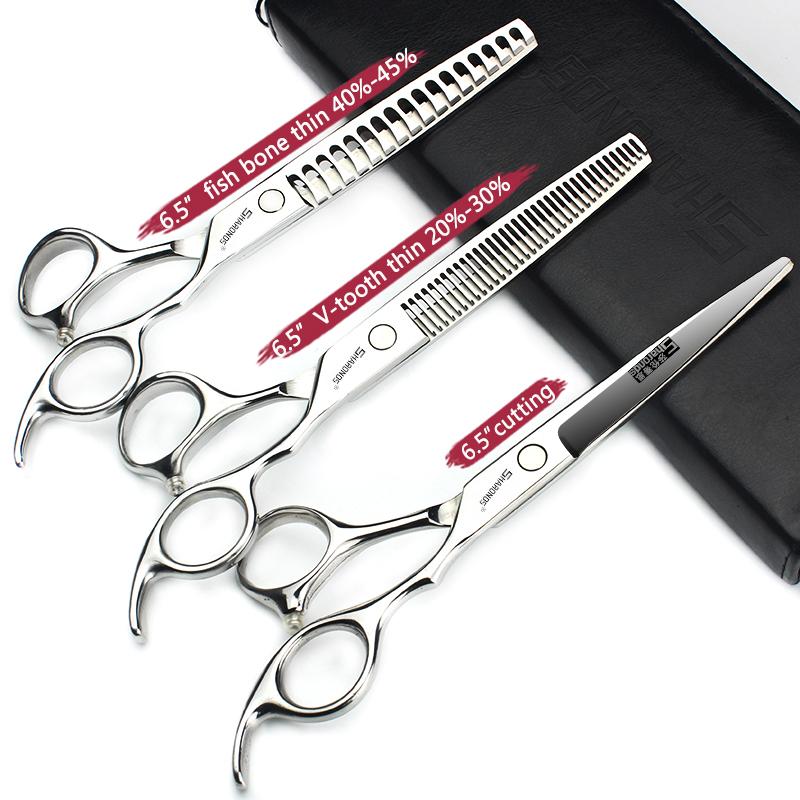 Professionelle Haarschere, spezielle flache Schere von Hair Gallery, Schere mit dünnen Zähnen, 6,5-Zoll-Haarscheren-Werkzeugset.