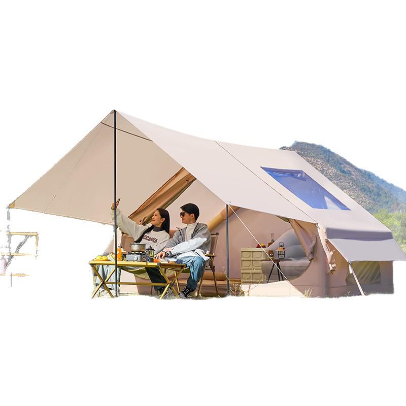 Portable Outdoor Quick-Deploy Multi-Person Inflatable Tent with Sunshade