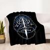 Lord Of The Rings Symbol Flannel Blanket-Soft and Suitable for Sofas,Beds,Offices,Travel,All Seasons,Great Gift for Holidays and Birthdays.